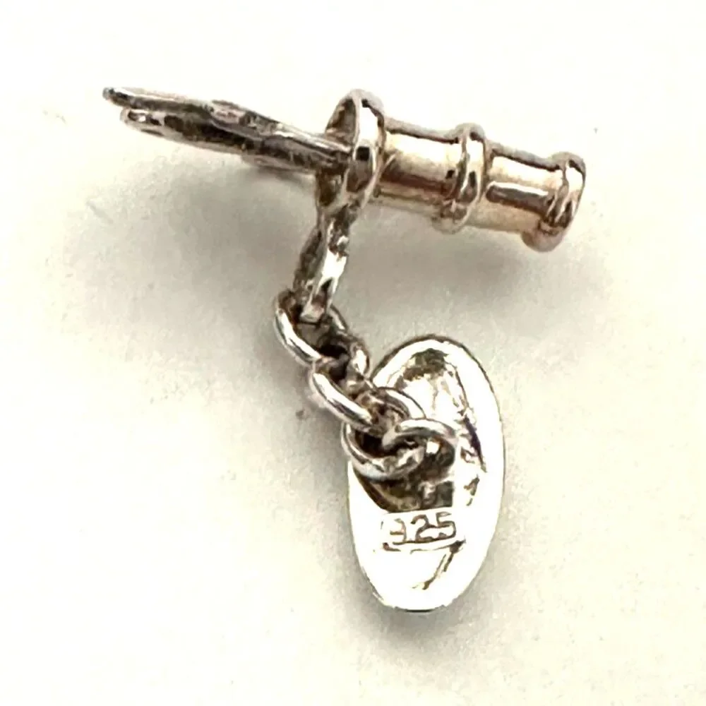 Golf Bag & Clubs Sterling Silver Cufflinks
